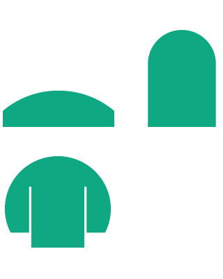 Arc segment profile, semi circular profile, return profile