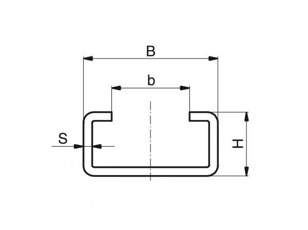 Stahl-C-Profile - Stahl-C-Profile - Murtfeldt GmbH Kunststoffe - Technische Zeichnung 1