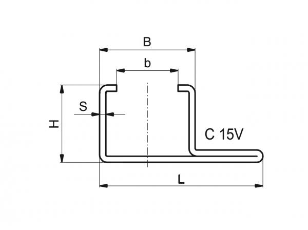 Stahl-C-Profile - Stahl-C-Profile - Murtfeldt GmbH Kunststoffe - Technische Zeichnung 3