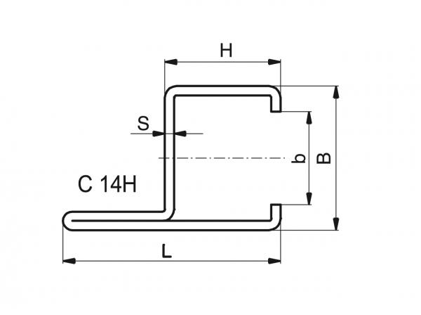 Stahl-C-Profile - Stahl-C-Profile - Murtfeldt GmbH Kunststoffe - Technische Zeichnung 2