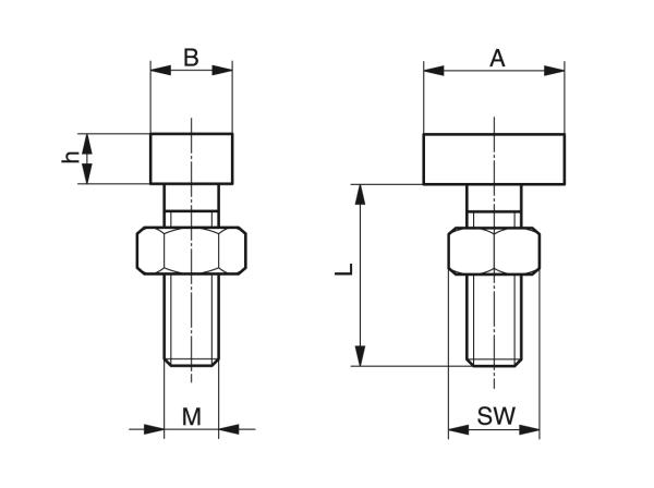 Viti con testa a martello - Profili di acciaio a C - Murtfeldt GmbH Kunststoffe - Technische Zeichnung 1