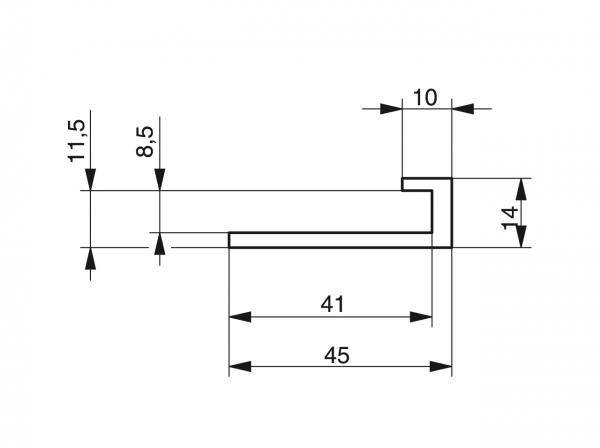 Profili di protezione per barra piatta - Profili per convogliamento e trasporto - Murtfeldt GmbH Kunststoffe - Technische Zeichnung 8