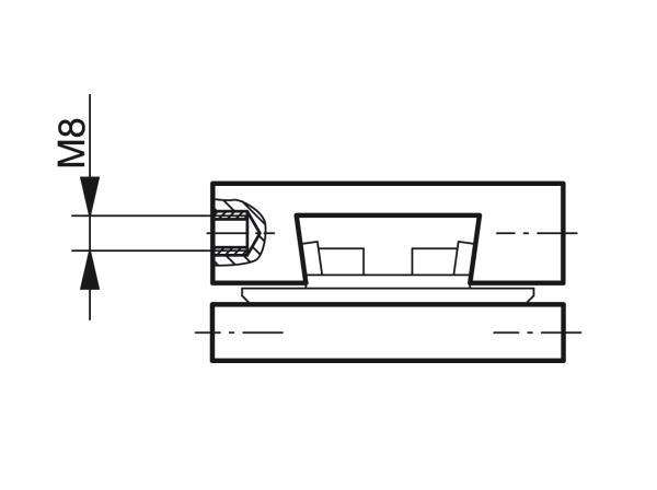 Guide curvate per catene a cerniera con guida a coda di rondine - Profili per convogliamento e trasporto - Murtfeldt GmbH Kunststoffe - Technische Zeichnung 2