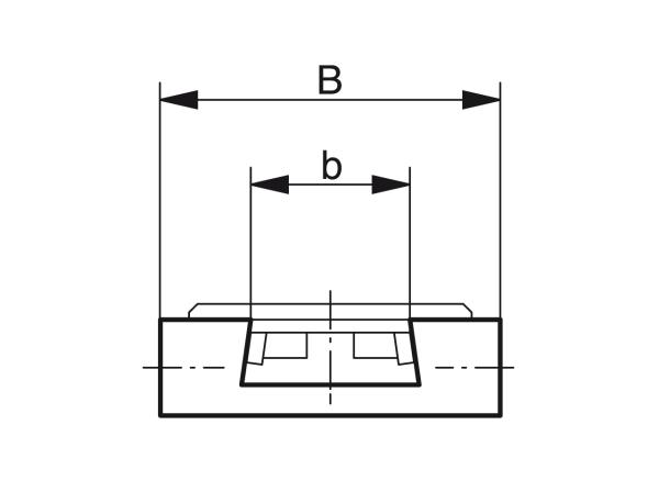 Guide curvate per catene a cerniera con guida a coda di rondine - Profili per convogliamento e trasporto - Murtfeldt GmbH Kunststoffe - Technische Zeichnung 1