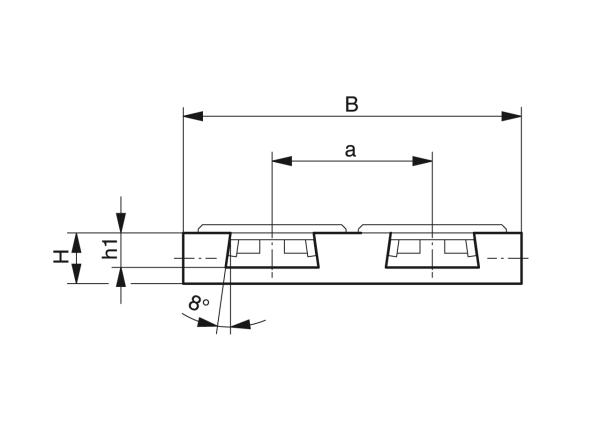 Guide curvate per catene a cerniera con guida a coda di rondine - Profili per convogliamento e trasporto - Murtfeldt GmbH Kunststoffe - Technische Zeichnung 4