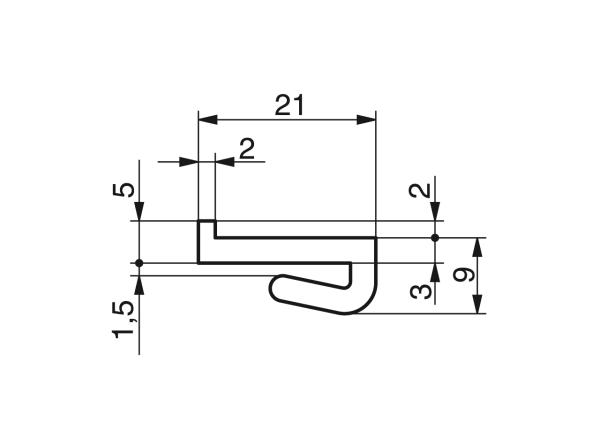 Profielen voor scharnierbandkettingen - Profielen voor overbrenging en transport - Murtfeldt GmbH Kunststoffe - Technische Zeichnung 11