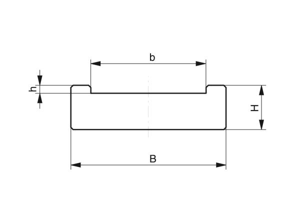 Tipo FR - Guide per cinghie - Murtfeldt GmbH Kunststoffe - Technische Zeichnung 1