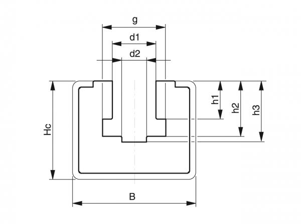 Type CKG - Chain guides for roller chains - Murtfeldt GmbH Kunststoffe - Technische Zeichnung 1