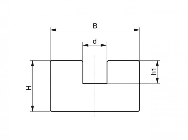 Tipo R - Guide per catene a maglie tonde - Murtfeldt GmbH Kunststoffe - Technische Zeichnung 1