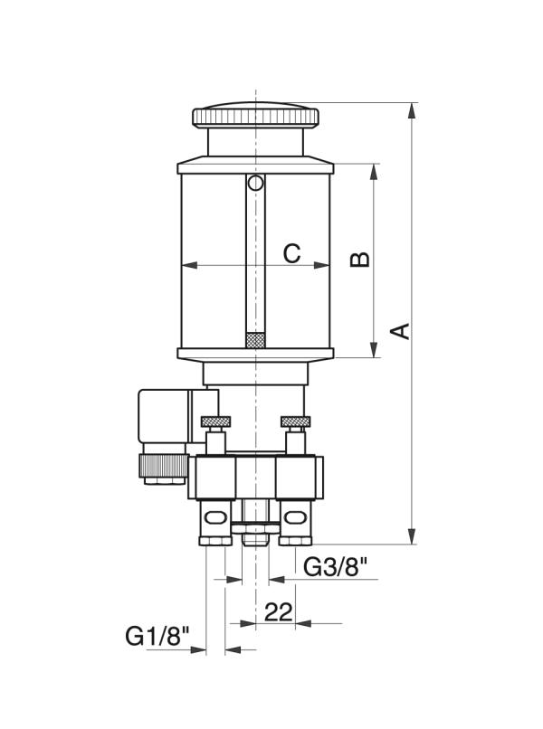 Tipo MET-B - Sistemi di lubrificazione automatici - Murtfeldt GmbH Kunststoffe - Technische Zeichnung 1