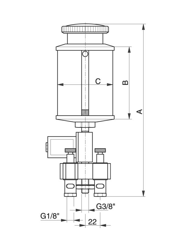 Tipo MET-H - Sistemi di lubrificazione automatici - Murtfeldt GmbH Kunststoffe - Technische Zeichnung 1