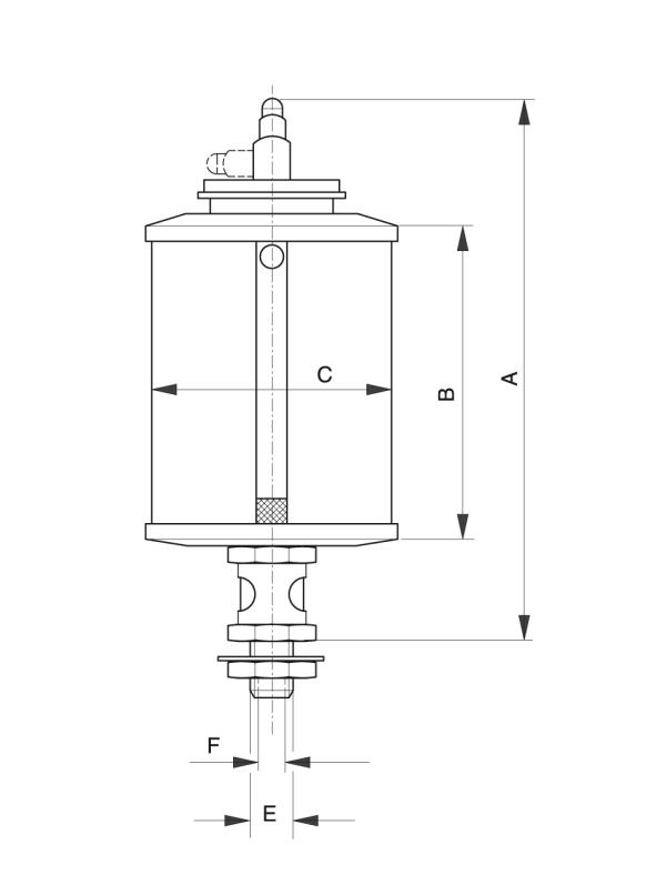 Tipo UNI - Sistemi di lubrificazione manuali - Murtfeldt GmbH Kunststoffe - Technische Zeichnung 1
