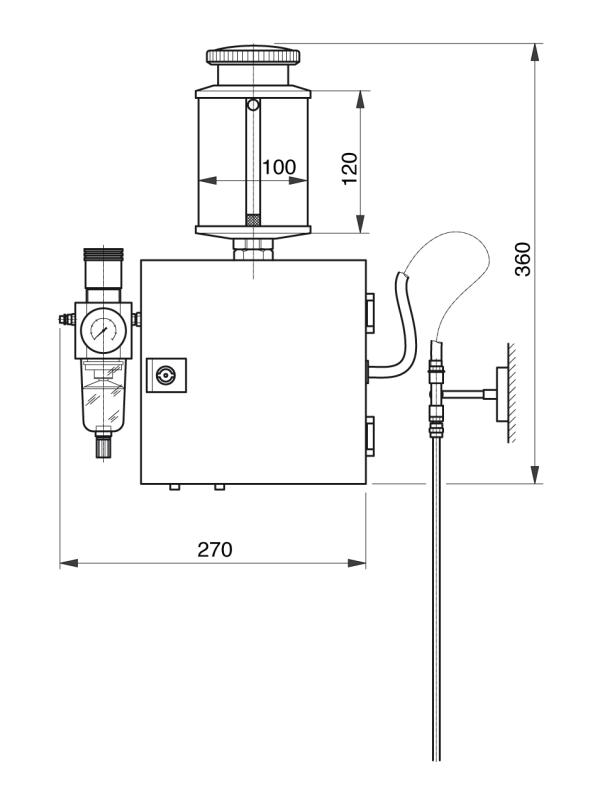 Microspray - UNI Microspray - Murtfeldt GmbH Kunststoffe - Technische Zeichnung 1