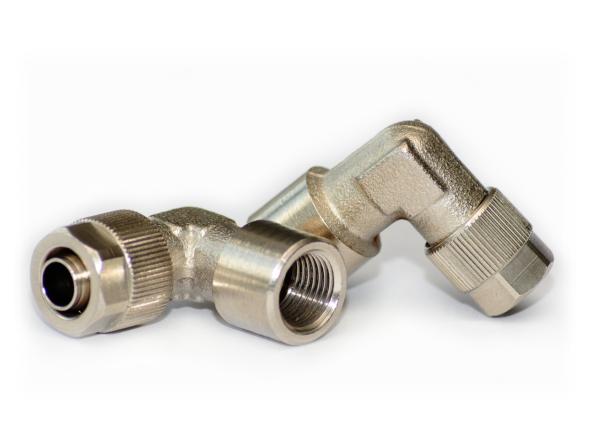 Angled screwed-on coupling for hose - Lubrication system couplings - Murtfeldt GmbH Kunststoffe - Abbildung 1