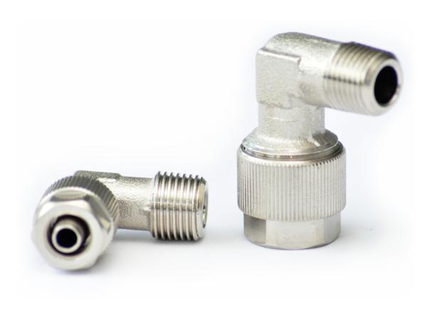 Angled screwed-in coupling for hose - Lubrication system couplings - Murtfeldt GmbH Kunststoffe - Abbildung 1