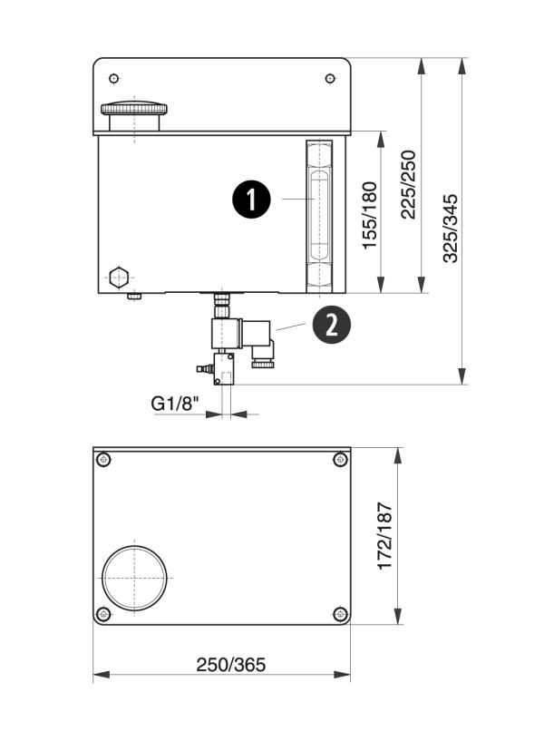 Tipo EPO - Unità di lubrificazione centralizzate - Murtfeldt GmbH Kunststoffe - Technische Zeichnung 2