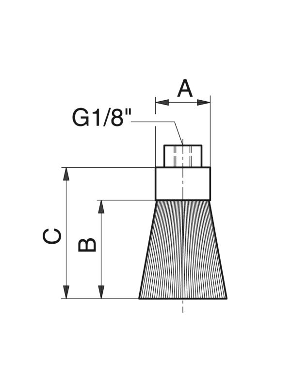 Pennello olio tipo SPR - Sistemi di lubrificazione accessori - Murtfeldt GmbH Kunststoffe - Technische Zeichnung 1