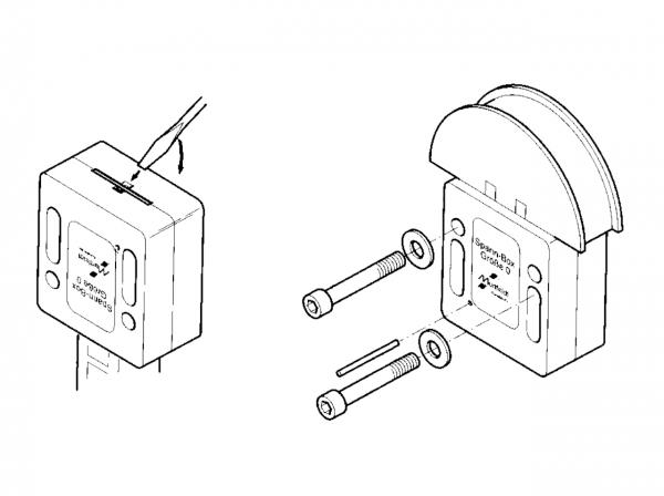 Spann-Box® gr.0 con profilo semi-circolare - Tendicatena per catene a rulli - Murtfeldt GmbH Kunststoffe - Technische Zeichnung 2